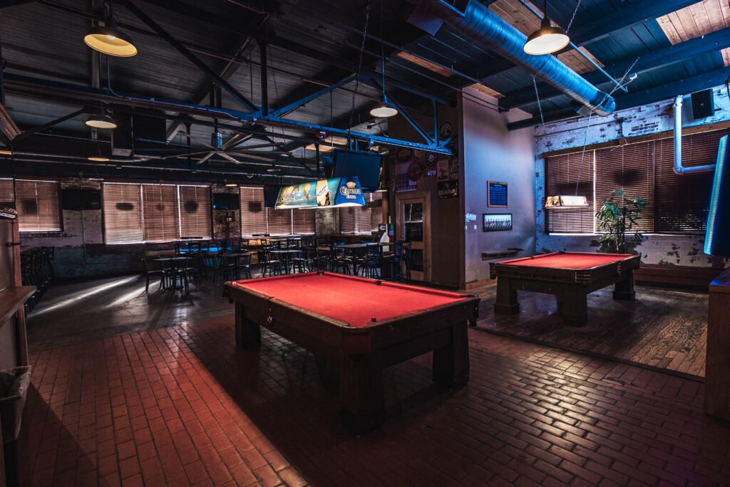 Photo of interior of Sideways featuring a pool table